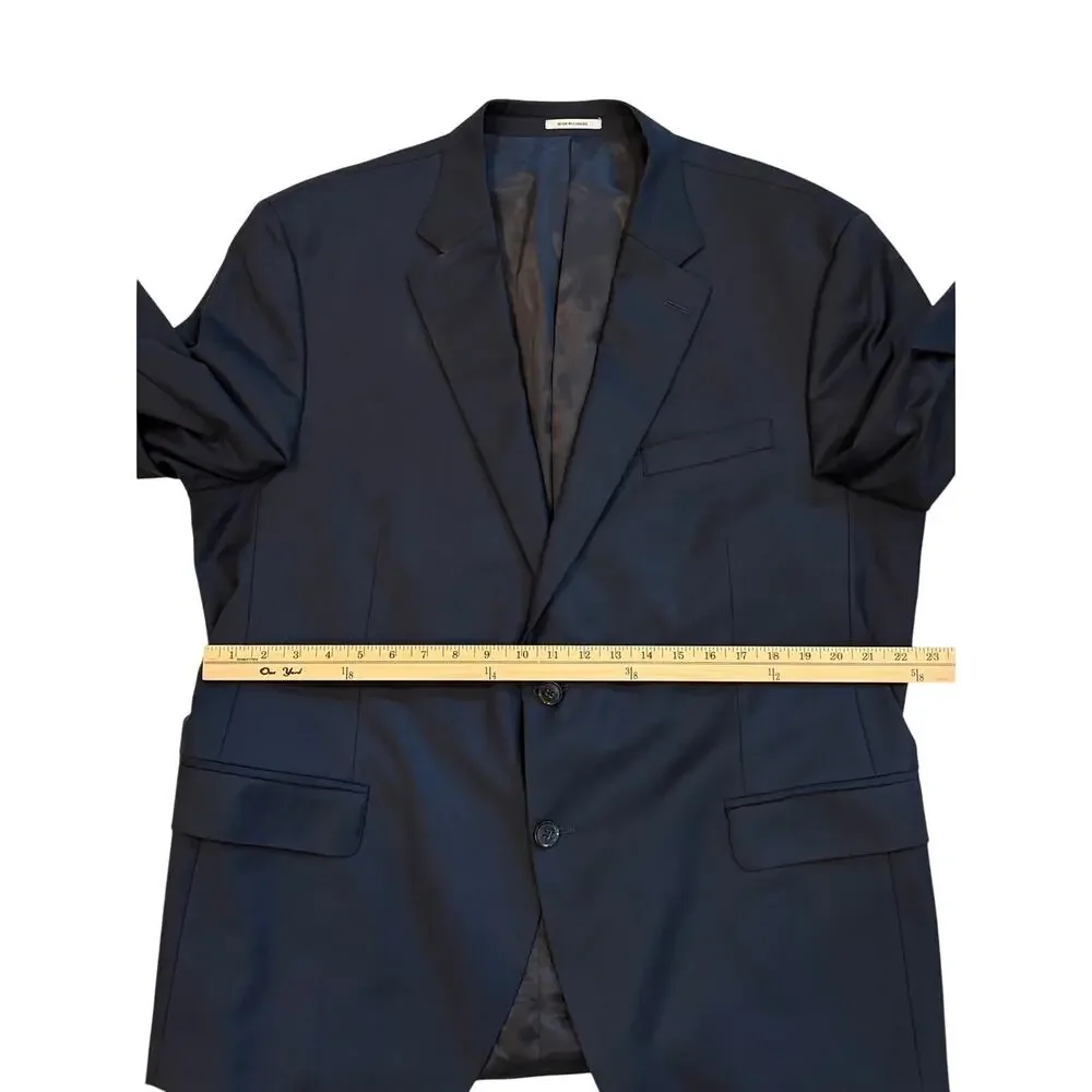 Peter Millar Blazer Mens 48R Wool Sport Coat Business Jacket Made In Canada FLAW